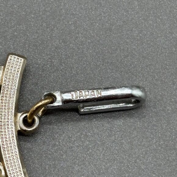 Vintage Japan 1950s Three Strand Glass Bead Necklace Orange Pink Pearl Plastic - Picture 7 of 12